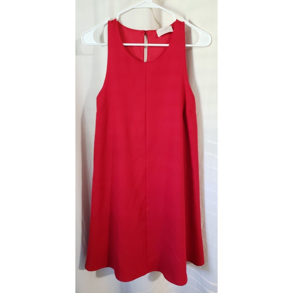 Everly Women’s Size Small Red Shift Dress Sleeveless A Line Textured Mini Dress